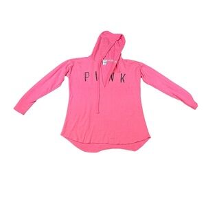 Victoria's Secret Hoodie Womens L Pink Pullover